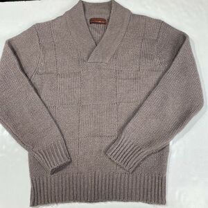 Grandma Sweater Bay Trading Wool Blend Women Large Tan Brown Long Sleeve Top